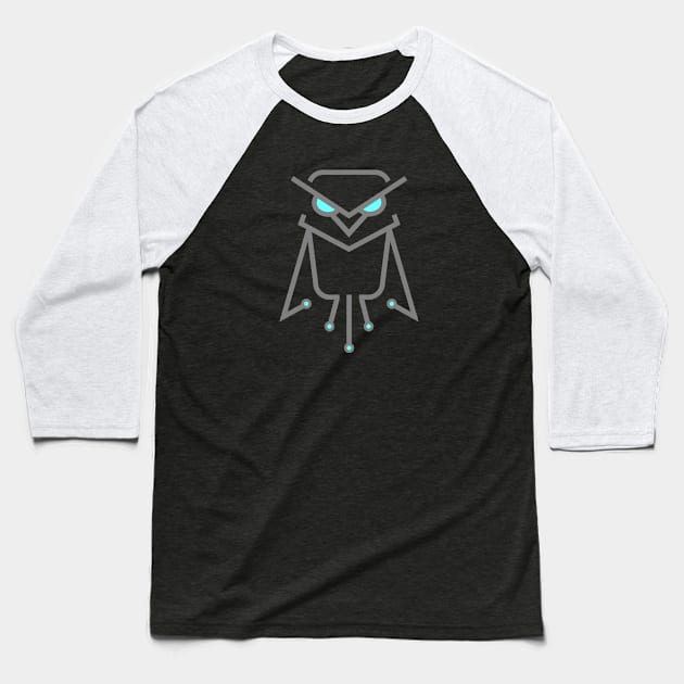 Owl Security Baseball T-Shirt by michony